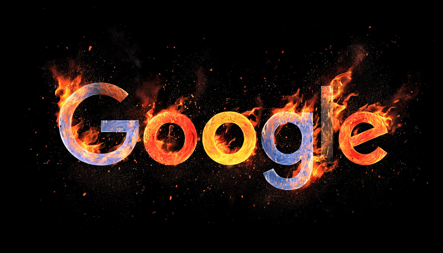 Heated Google Logo